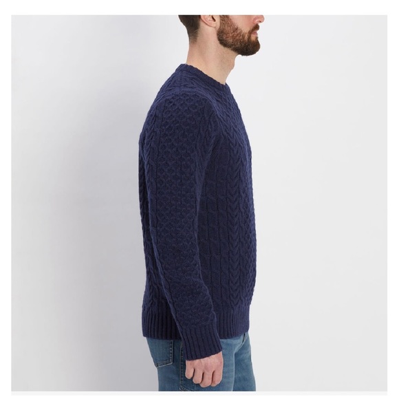 NWT🚀 Men's Shetland Wool Cable Sweater size L - Picture 9 of 10